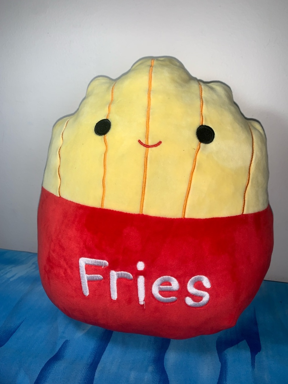 Squishmallow Kawaii Plush French Fry Pillow - Yellow & Red